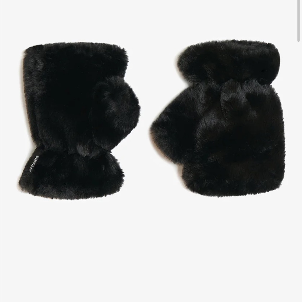 NEW APPARIS ARIEL FINGERLESS BLACK GLOVES